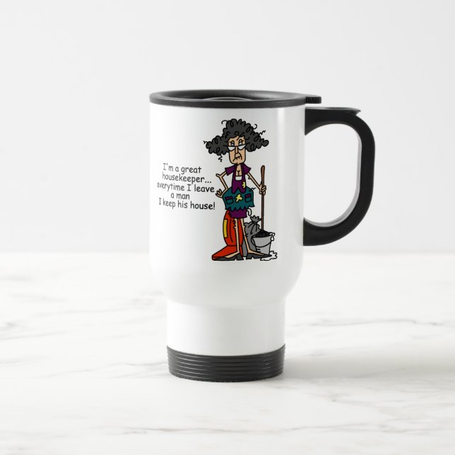 Housekeeper Humour Travel Mug (Right)