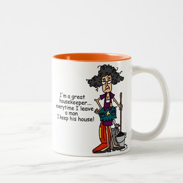 Housekeeper Humour Two-Tone Coffee Mug (Right)