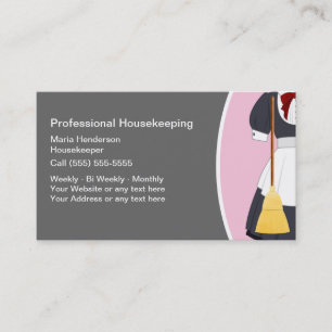 Housekeeper Maid Business Cards