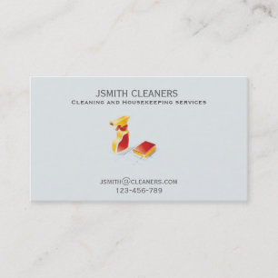 Housekeeper or cleaner freelance cleaning business card