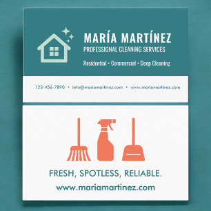 Housekeeping and Cleaning Services Business Card