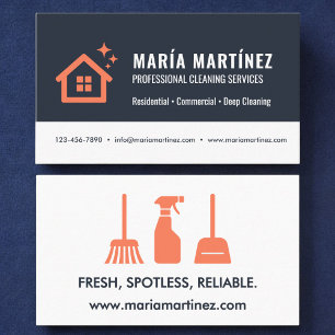 Housekeeping and Cleaning Services Business Card