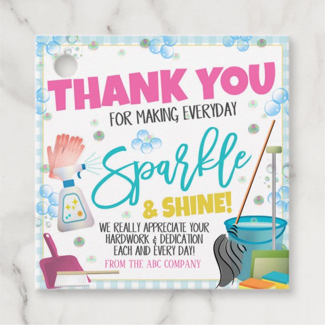 Housekeeping Appreciation Week Gift Tag (Front)