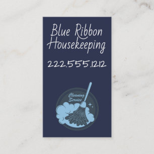 Housekeeping Badge Navy Business Card