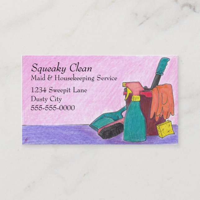Housekeeping Business Cards (Front)