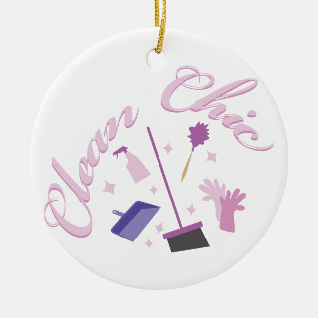 Housekeeping Equipment Ceramic Tree Decoration (Front)