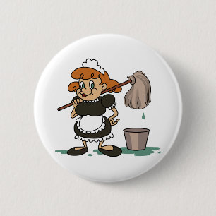 Housekeeping Maid 6 Cm Round Badge
