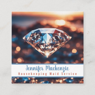 Housekeeping Maid Service Cleaning Clean Home Square Business Card
