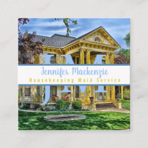 Housekeeping Maid Service Cleaning Clean Home Square Business Card