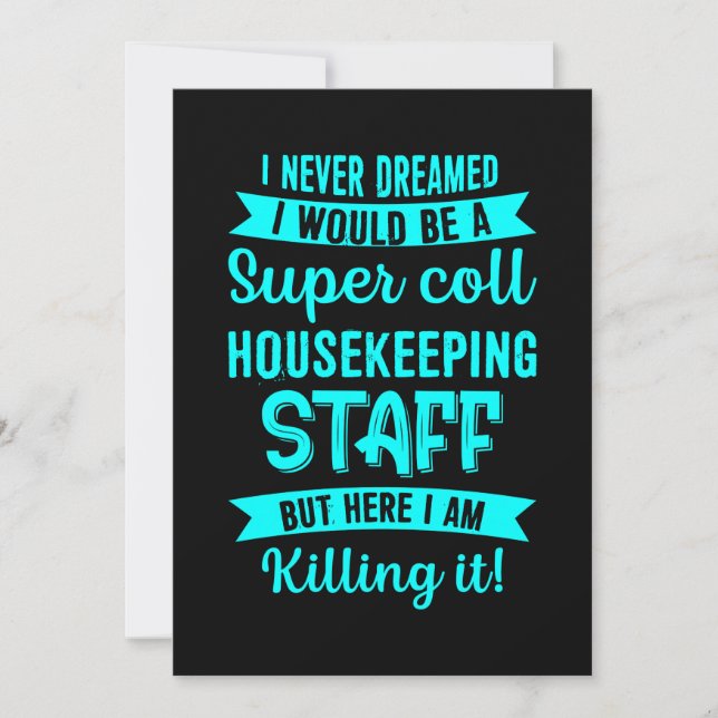 Housekeeping Staff Housekeeper Cleaning Lover Grap Thank You Card (Front)