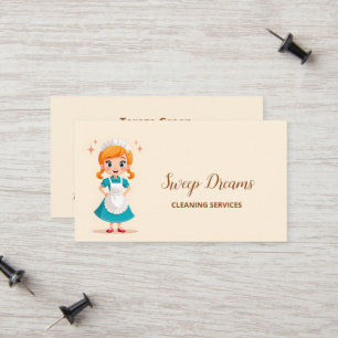 Housemaid Cleaning Maid Housekeeper Calling Card