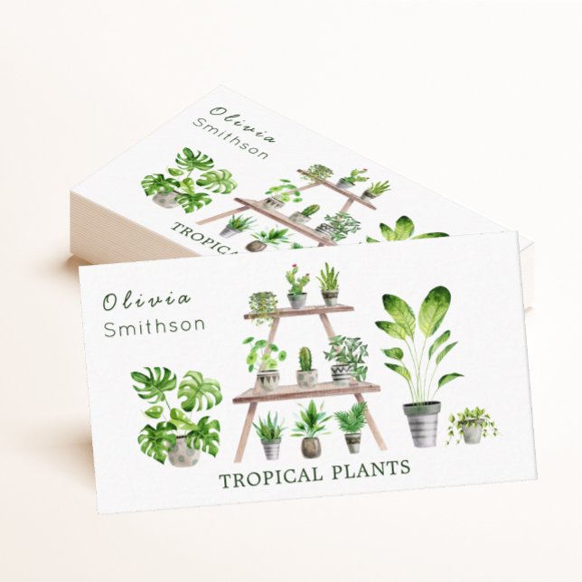 Houseplant and succulent botanical plant business card (Creator Uploaded)