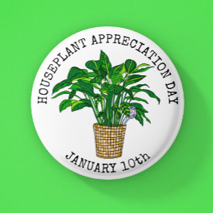 Houseplant Appreciation Day - January 10th Button