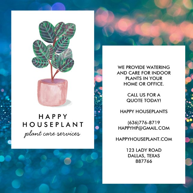 Houseplant Calathea Prayer Plant Gardening Business Card (Houseplant Calathea Prayer Plant Gardening Business Card
)