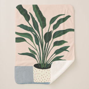 Houseplant Sherpa Blanket