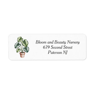 Houseplant Small Business Address Return Label