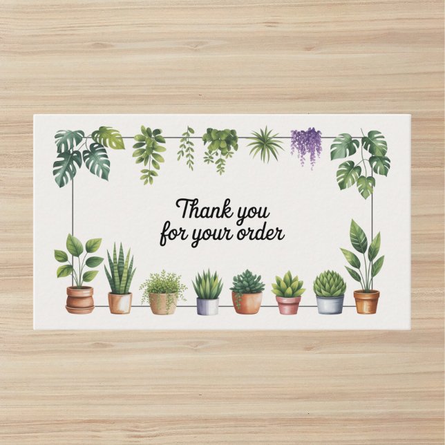 Houseplant Small Business Thank You Business Card (Creator Uploaded)