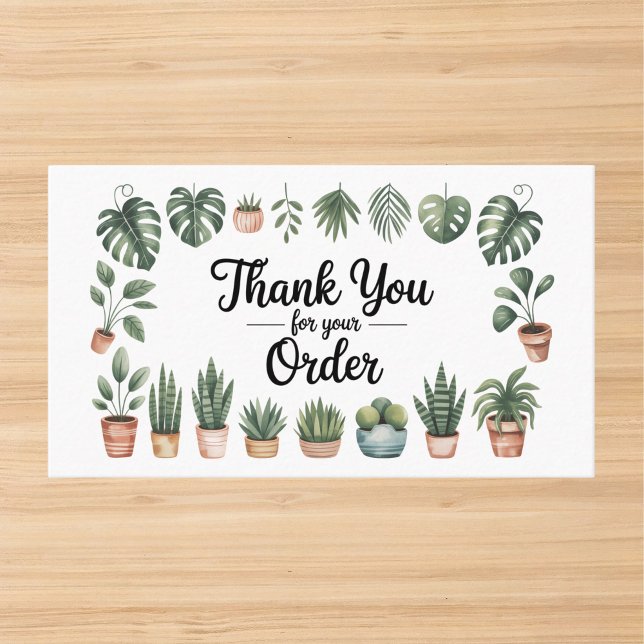 Houseplant Small Business Thank You Business Card (Creator Uploaded)