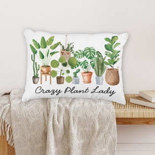 Houseplant Watercolor Quote Decorative Cushion