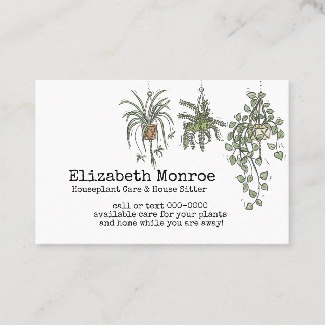 Houseplants Business Card (Front)