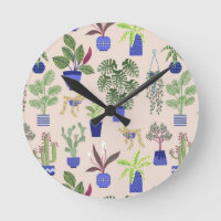 Houseplants Cactus Succulent Pattern Blush Pink