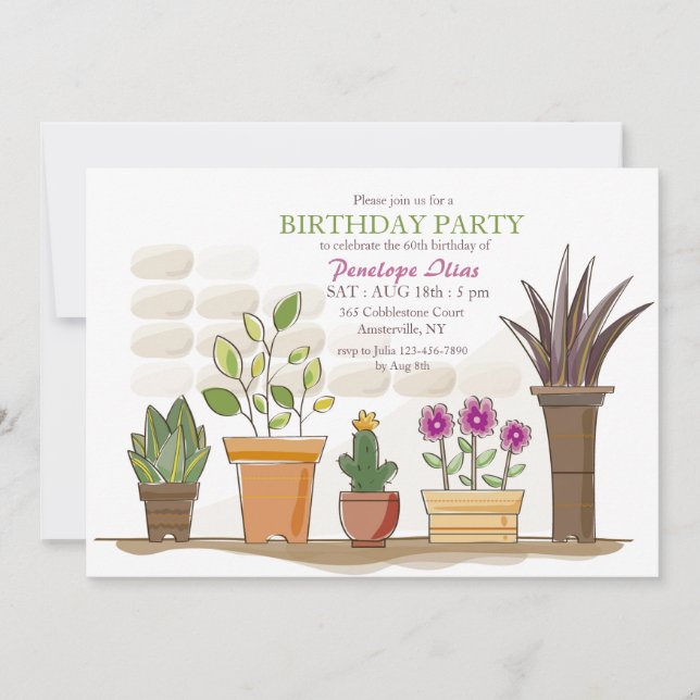 Houseplants Invitation (Front)