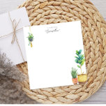 Houseplants Plant Lover Personalised Notepad<br><div class="desc">These beautiful notepads feature watercolor houseplants and your custom text.</div>