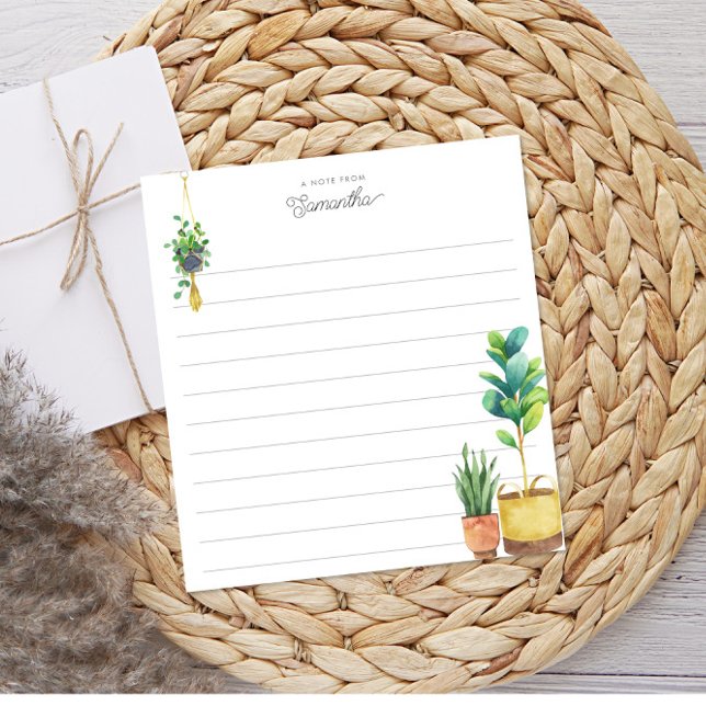 Houseplants Plant Lover Personalized Lined  Notepad (Creator Uploaded)