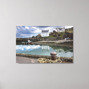Houses And Boats Along The Water Canvas Print