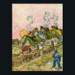 Houses and Figure by Vincent van Gogh Poster<br><div class="desc">Vincent van Gogh - Houses and Figure. 
Vincent Willem van Gogh (1853-1890) was a Dutch Post-Impressionist painter who posthumously became one of the most famous and influential figures in Western art history.</div>