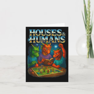 Houses And Humans Funny Gaming Rpg Gamers Men Wome Card