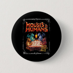 Houses And Humans Vintage Retro 90s Funny Gamer Ga 6 Cm Round Badge