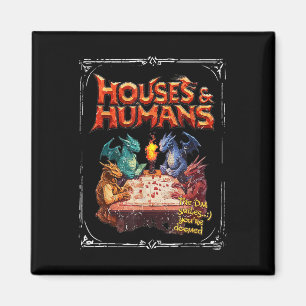 Houses And Humans Vintage Retro 90s Funny Gamer Ga Magnet