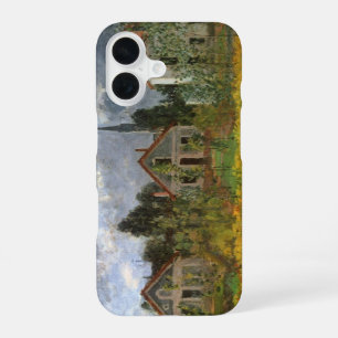 Houses at Argenteuil by Claude Monet, Vintage Art iPhone 16 Case