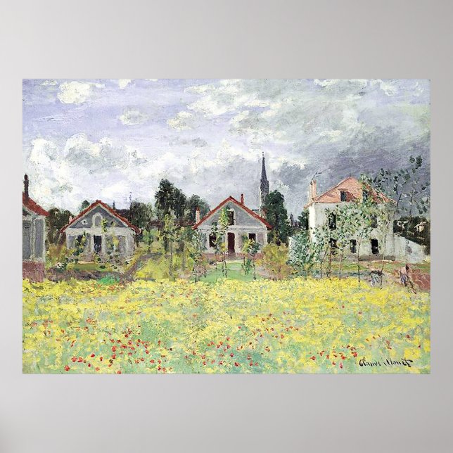 Houses at Argenteuil Claude Monet  Poster (Front)