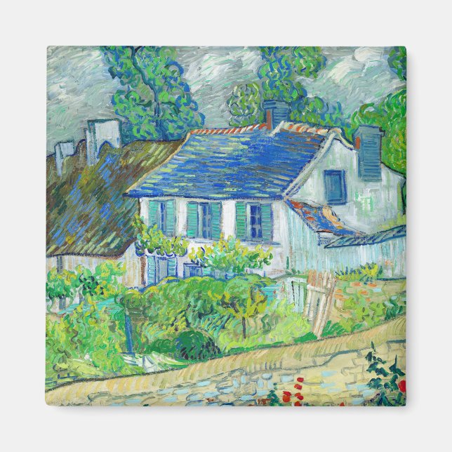 Houses at Auvers, 1890 by Vincent van Gogh Magnet (Front)