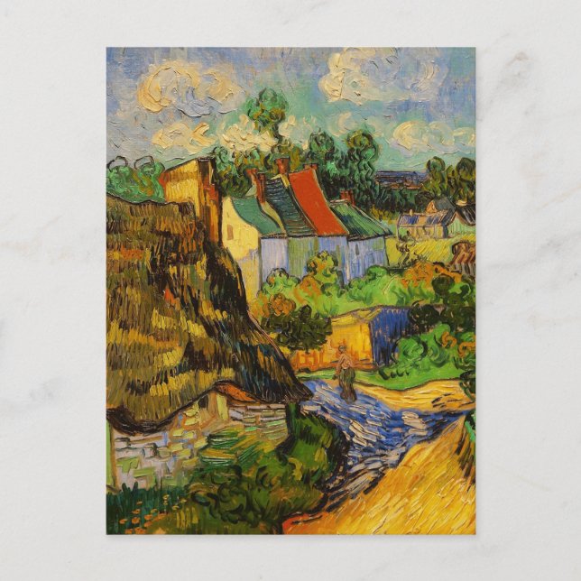 Houses At Auvers Postcard (Front)
