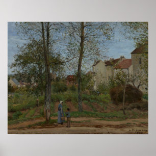 Houses at Bougival (Autumn), 1870 Pissarro Poster