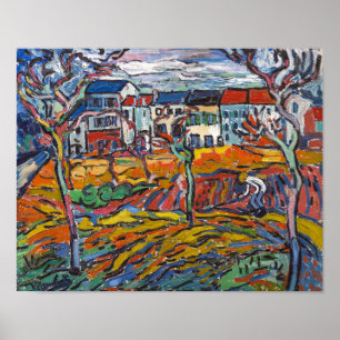 Houses at Chatou   Maurice de Vlaminck   Poster