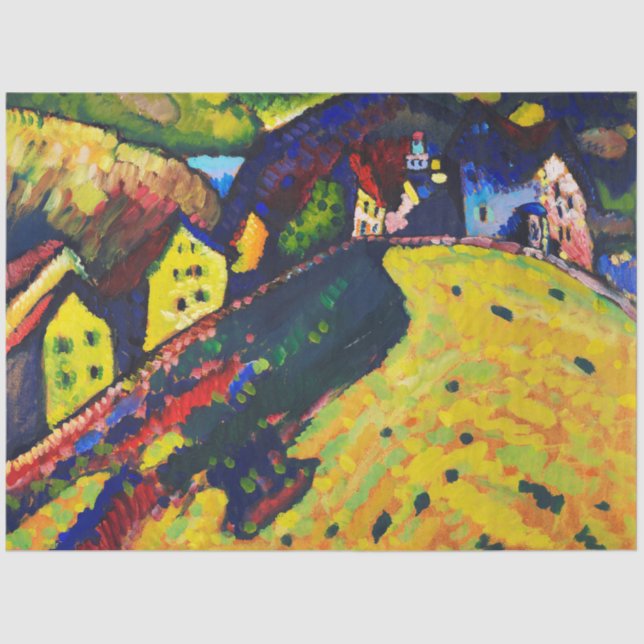 Houses at Murnau, Wassily Kandinsky Tissue Paper (Front)