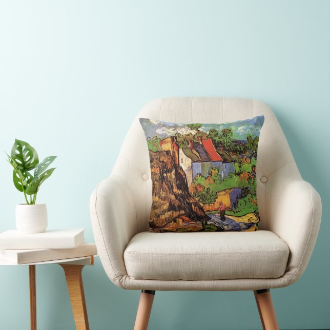 Houses in Auvers by Vincent van Gogh Cushion (Chair)
