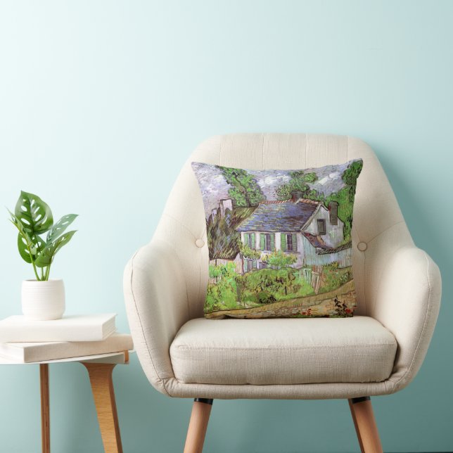 Houses in Auvers by Vincent van Gogh Cushion (Chair)