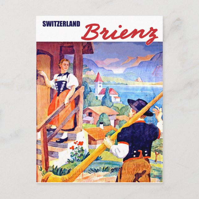 Houses in Brienz, Switzerland Postcard (Front)