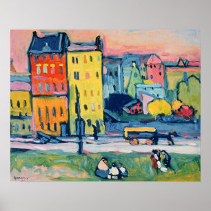 Houses in Munich, 1908 Poster