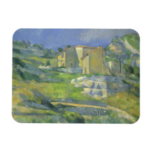 Houses in Provence by Paul Cezanne, Vintage Art Magnet