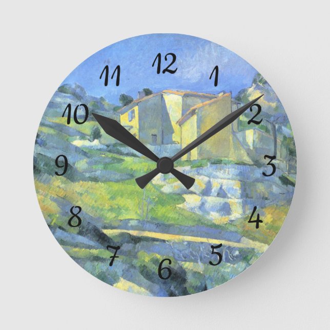 Houses in Provence Paul Cezanne   Round Clock (Front)