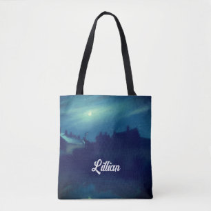 Houses in the Moonlight by Andreas: Tote Bag