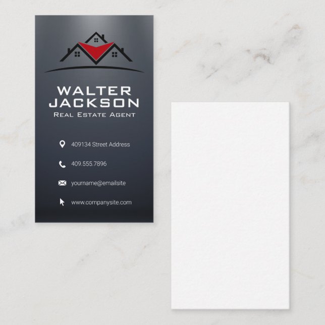 Houses Logo | Real Estate Property Business Card (Front/Back)