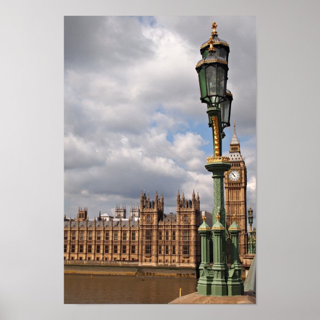 Houses of parliament and Big Ben in London poster (Front)