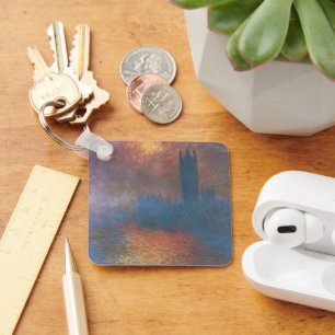 Houses of Parliament, London by Claude Monet Key Ring